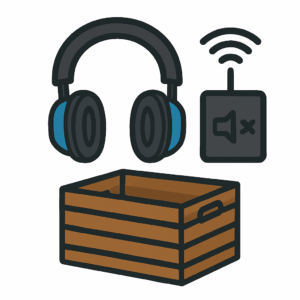 15 koptelefoons + 1 zender