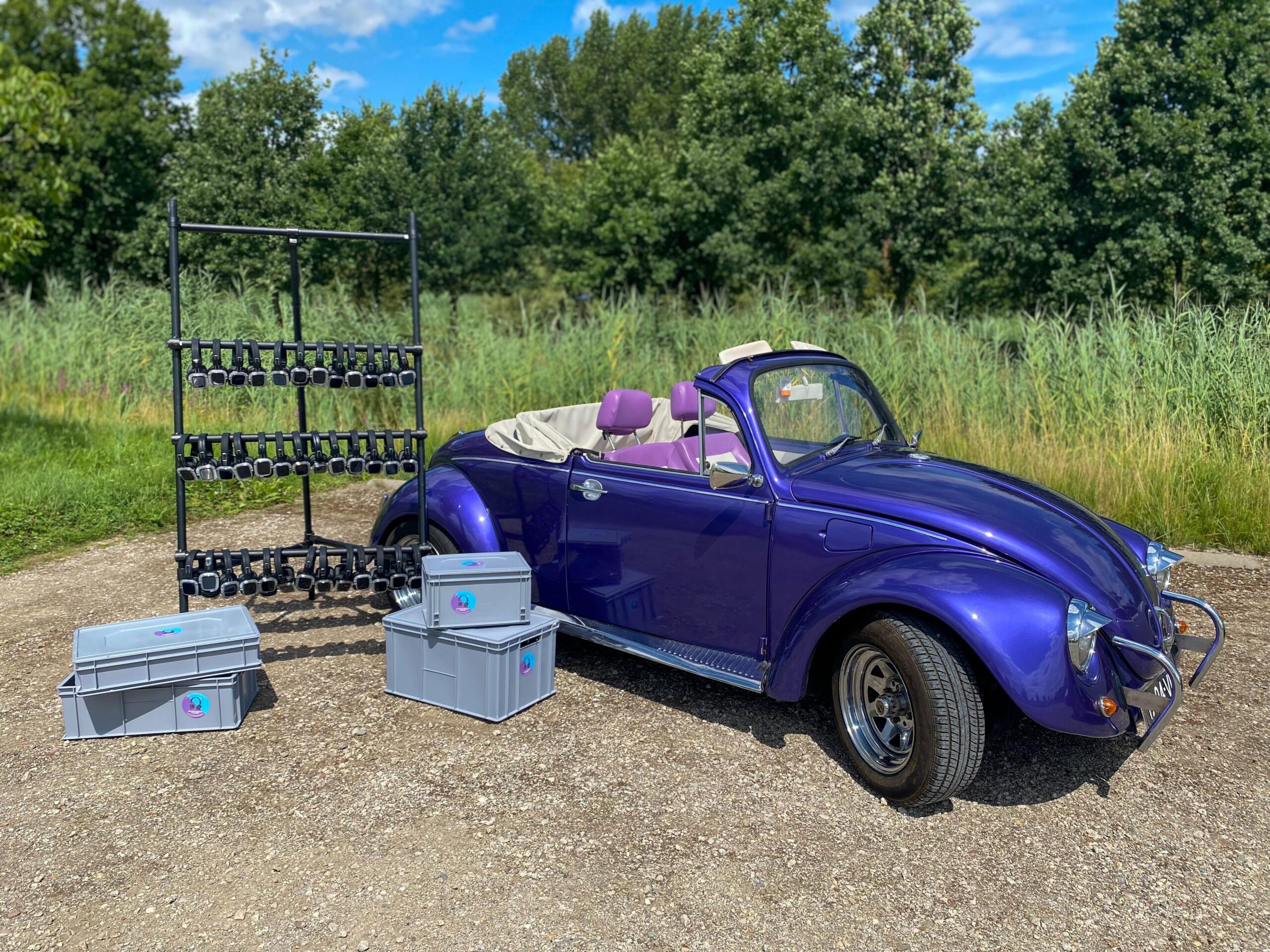 Oldtimer Kever Cabrio (paars) Eyecatcher